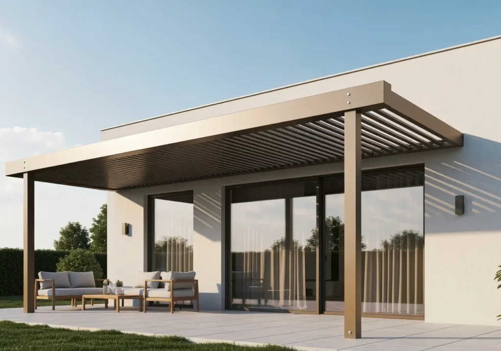 przyścienne zadaszenie